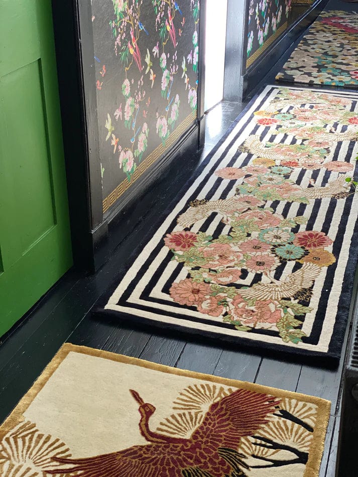 Kimono Noir Hand Tufted Rug - Premium Japanese-Inspired Home Decor - Perfect for Living Room, Bedroom & Meditation Spaces