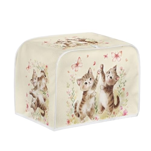 Cute Cat Butterfly Floral