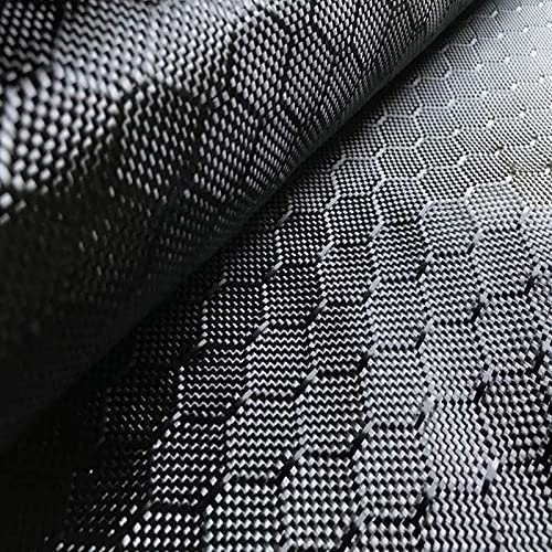 Premium 3K 240gsm 2x2 Twill Real Carbon Fiber Fabric - 50cm/80cm Width with Honeycomb Hybrid Carbon Kevlar Weave (Honeycomb Pattern, 80cm Width, 3m Length) - Ideal for Automotive Parts, DIY Projects, Aerospace Applications & High-Performance Equipment Reinforcement
