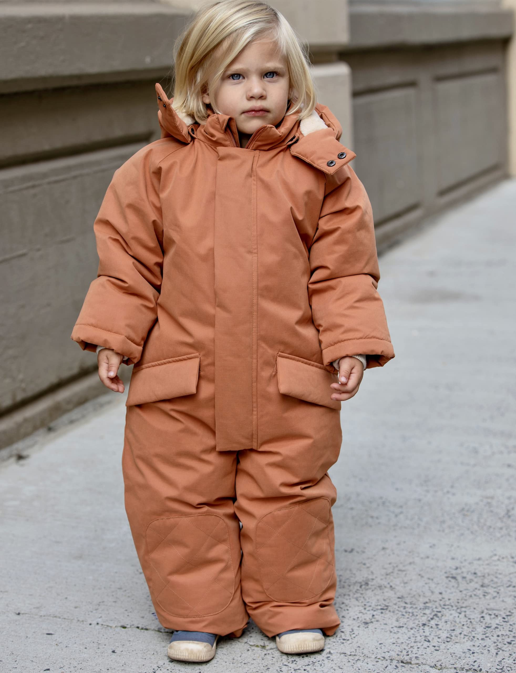 7AM Enfant Baby Jumpsuit Coat - 2-Way Zipper Teddy Jumpsuit for Infants & Toddlers | Waterproof, Soft Cotton Winter Wear | Warm Outerwear for Newborns | Perfect for Stroller Walks, Outdoor Play & Cold Weather Adventures