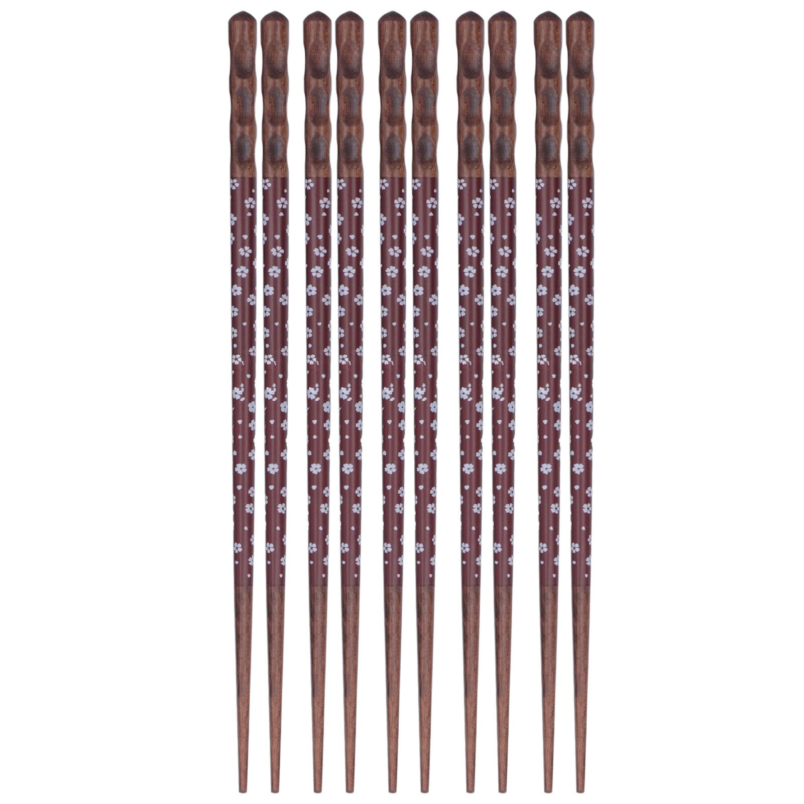 5 Pairs Reusable Anti-Slip Chopsticks with Exquisite Patterns - Lightweight, Comfortable & Washable for Asian Dining, Parties, Weddings (Red/Blue/Red) - Perfect for Sushi, Ramen, Home & Restaurant Use