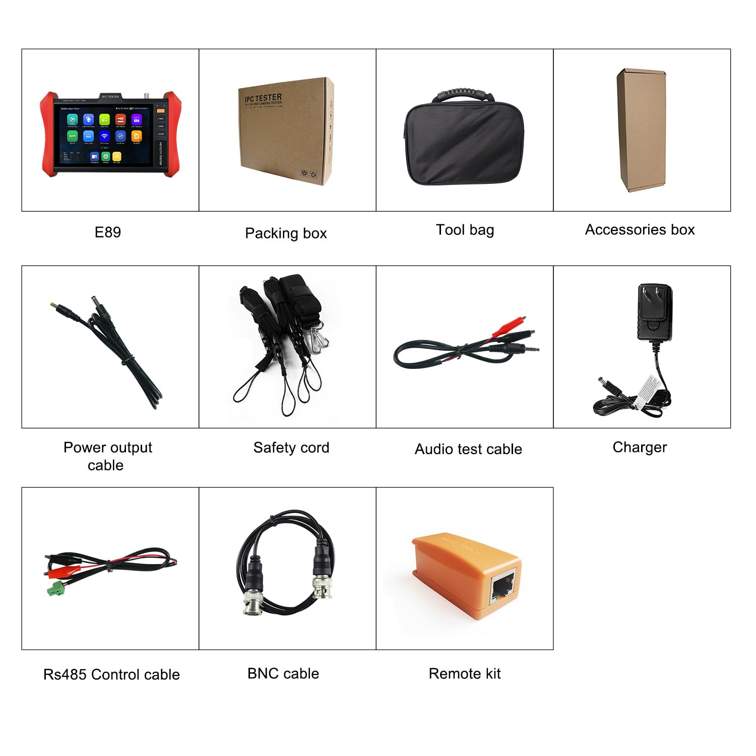 4K 12MP IP Camera Tester with 8