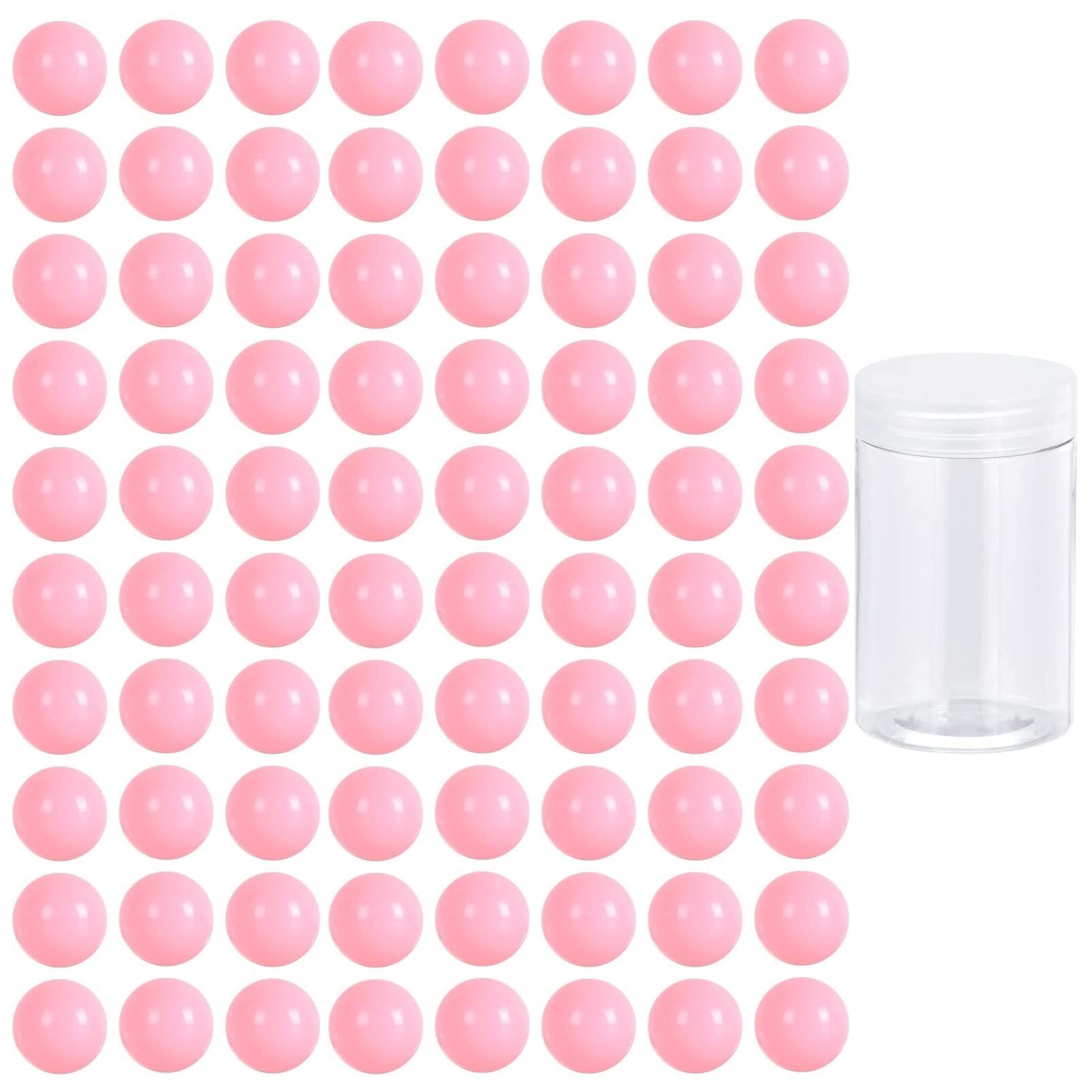 80 Pink Acrylic Marbles for Checkers, Aggravation, Traditional Board Games - Perfect for Family Game Night & Kids Educational Play