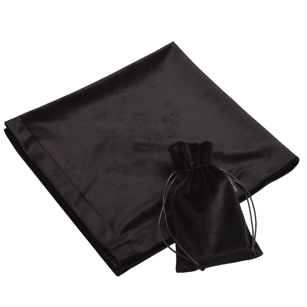 BLESSUME Blue Square Wizard Tarot Table Cloth with Pouch - Divination Tarot Cloth for Psychic Readings, Fortune Telling & Spiritual Rituals - Perfect for Tarot Card Spreads, Crystal Grids & Mystic Decor