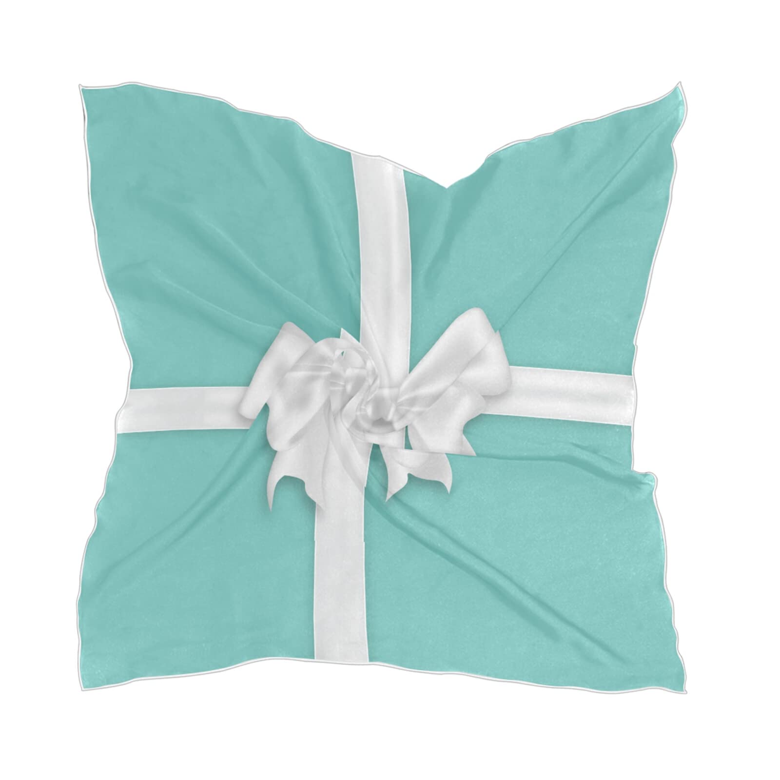 Elegant Women's Square Silk Scarf - Versatile Neckerchief, Headscarf & Shawl Wrap in Soft Chiffon for Fashionable Styling | Perfect for Office, Parties & Travel Accessories