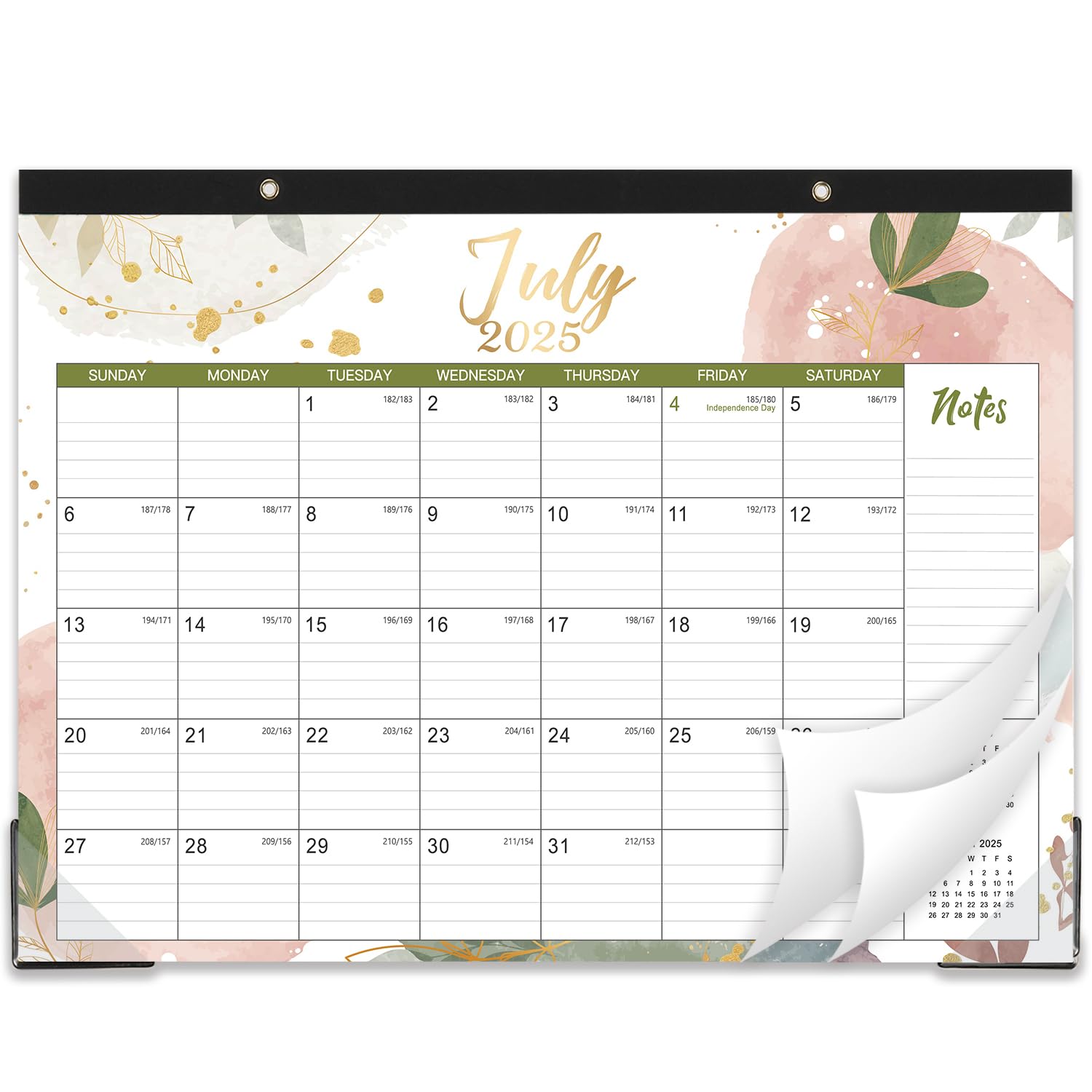 2025-2026 18-Month Desk Calendar | July 2025 - December 2026 | 14.6