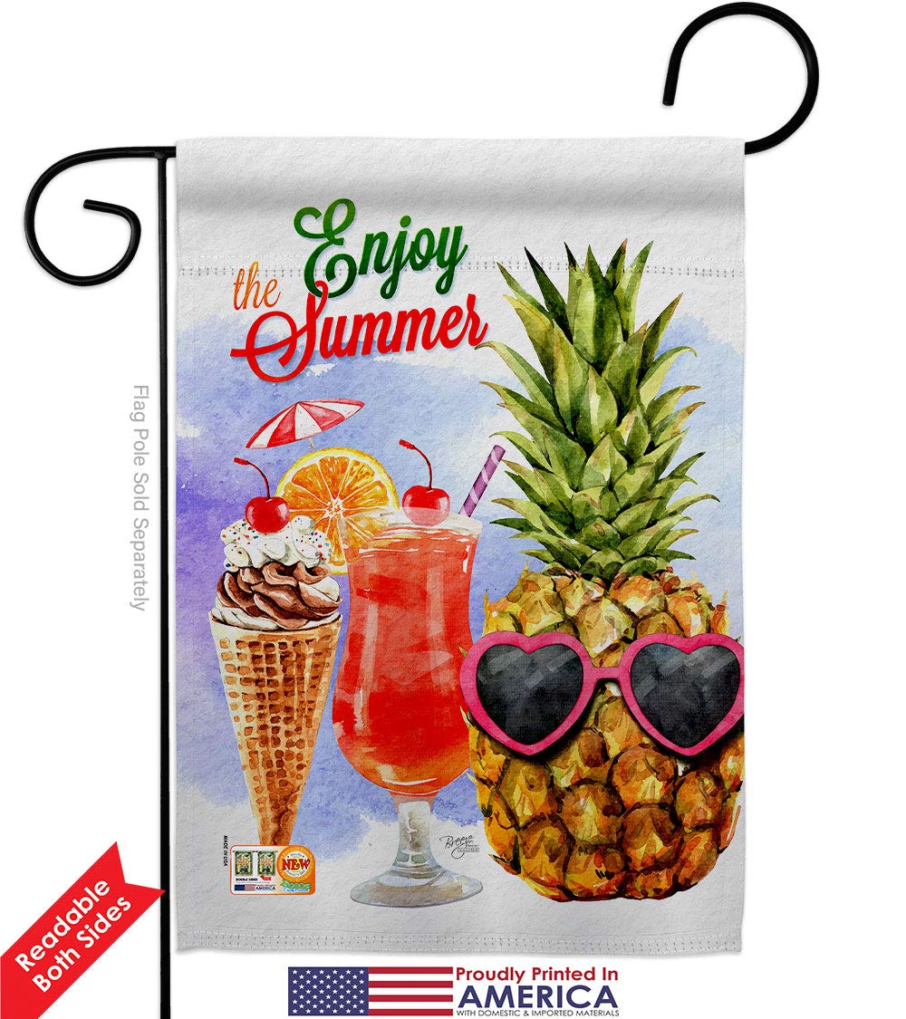 Summer Sweets Garden Flag Set - Beach Pool Party Decor - Made in USA