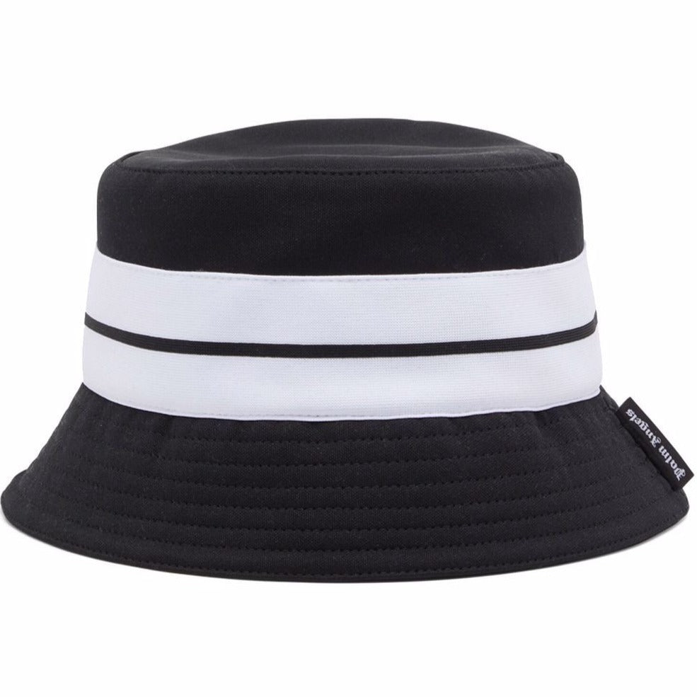 Palm Angels Logo Embroidered Track Bucket Hat for Men & Women - Stylish Adjustable Sun Hat for Outdoor Sports, Beach & Streetwear Fashion