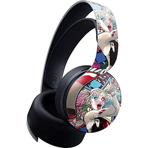 Official DC Comics Harley Quinn Action Pose Gaming Skin Decal for PS5 Pulse 3D Wireless Headset - Custom Protective Vinyl Cover for PlayStation 5 Accessories - Perfect for Gamers & Collectors