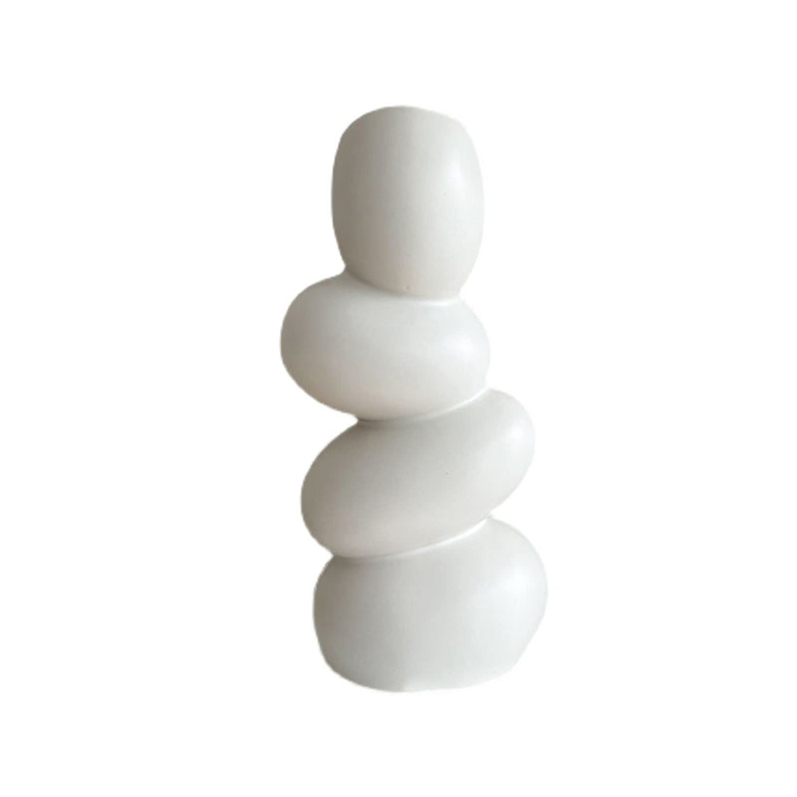 HI-vases Modern White Ceramic Coffee Table Vase - 25x11x4.5cm Fake Flower Vase for Dining Table, Bedside & Desk Decor | Perfect for Home, Office & Wedding Centerpieces