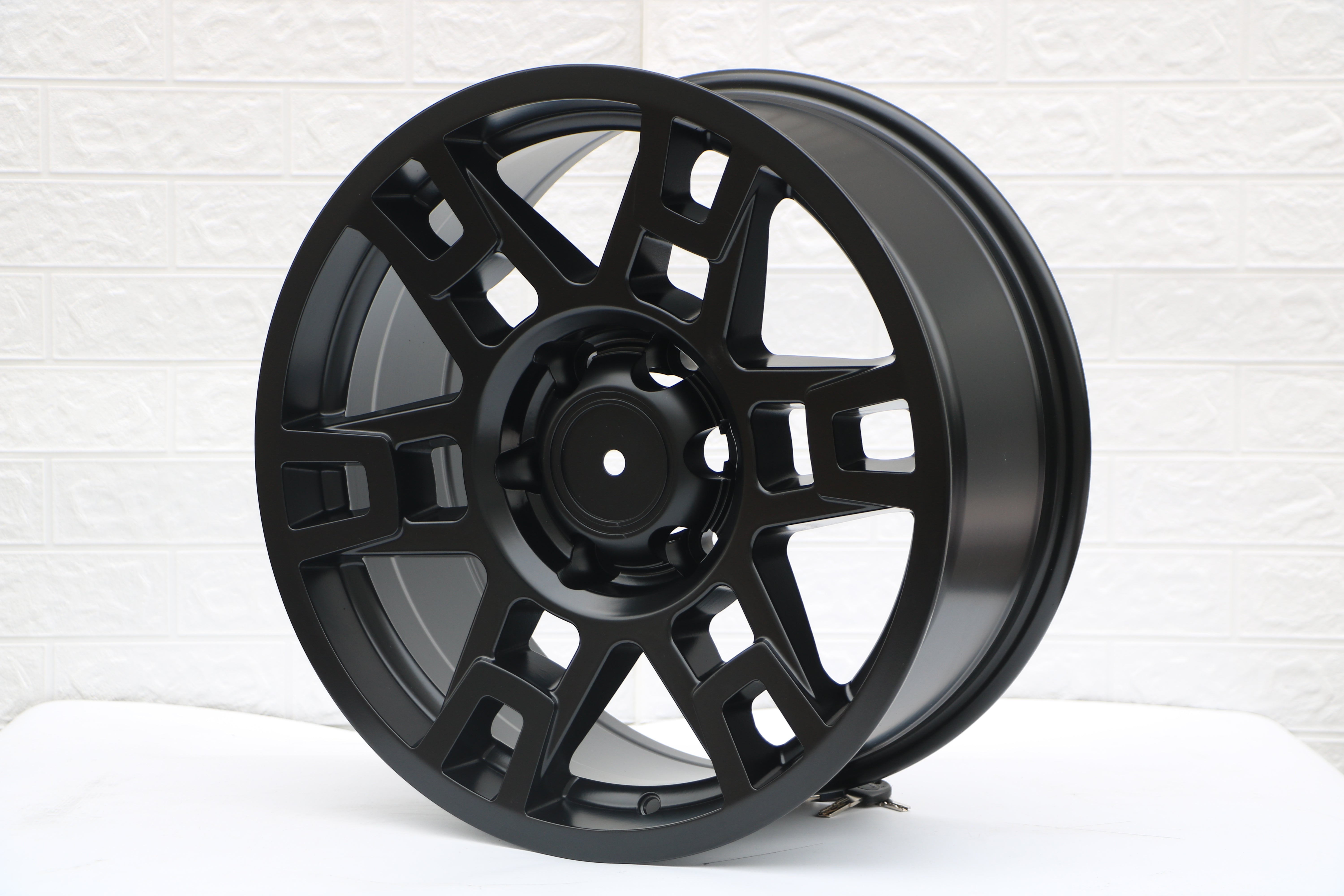 17 Inch Satin Black Pro Style Wheels for Toyota Tacoma 4Runner FJ Cruiser - Durable Alloy Rims for Off-Road & Street Driving