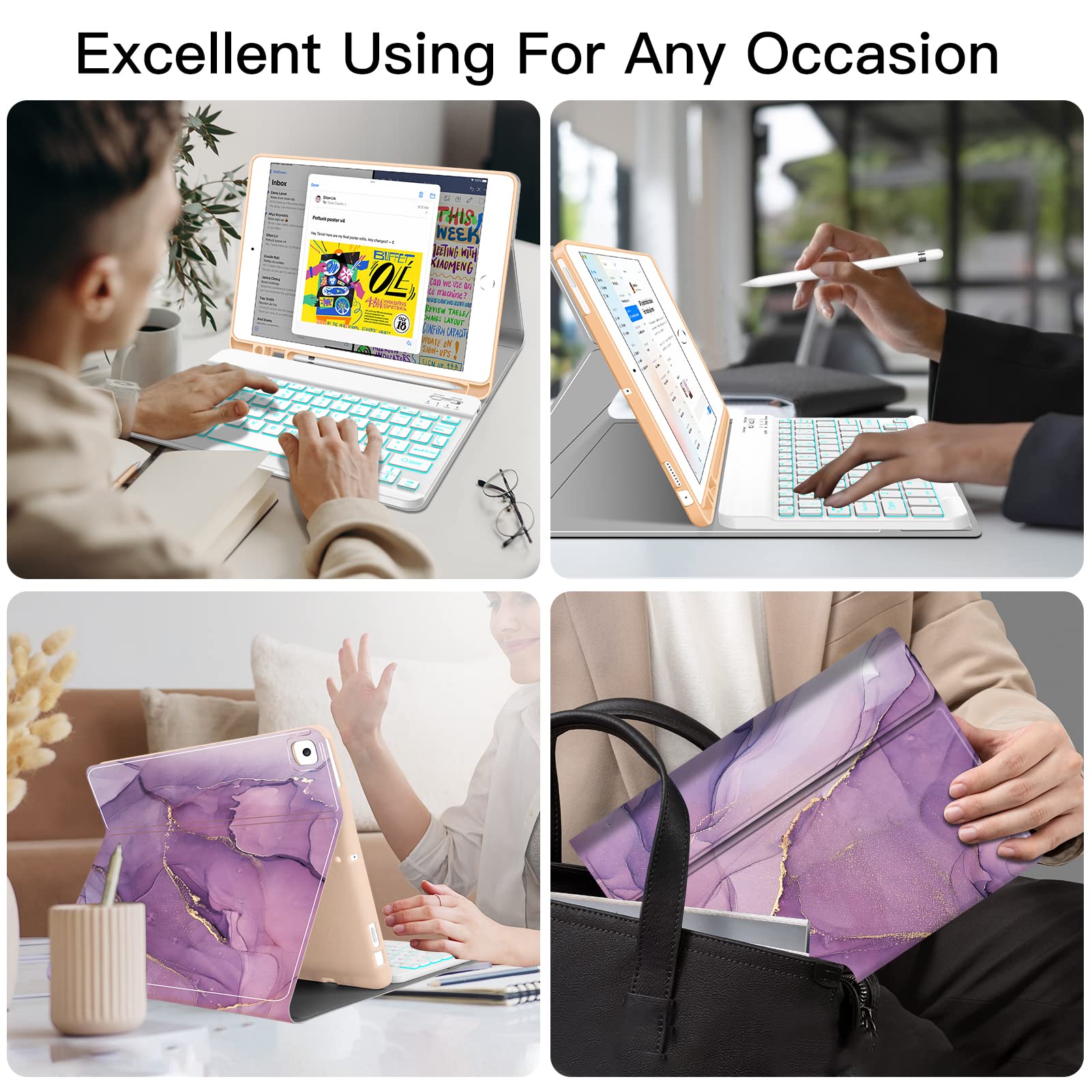 Backlit Wireless Keyboard Case for iPad 10.2