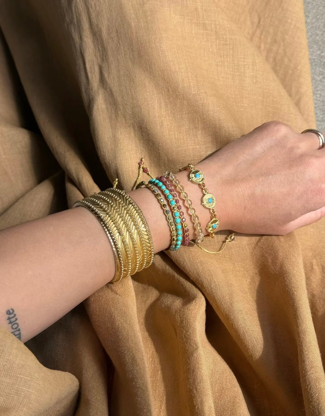 Tribal Totem Colorful Gemstone Braided Adjustable Bracelet with Clear Quartz - Boho Chic Jewelry for Women, Spiritual Healing & Everyday Fashion Accessory