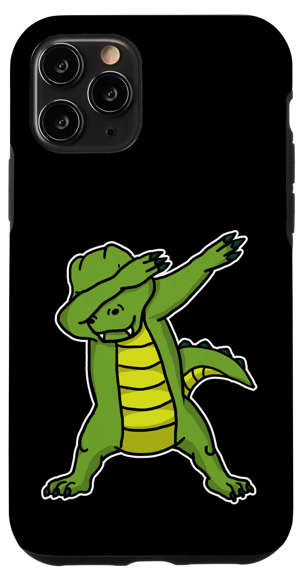 Funny Dabbing Crocodile iPhone 11 Pro Case - Cool Alligator Dance Design - Perfect Gift for Animal Lovers & Trendy Phone Accessories - Great for Parties, Gifts & Everyday Use