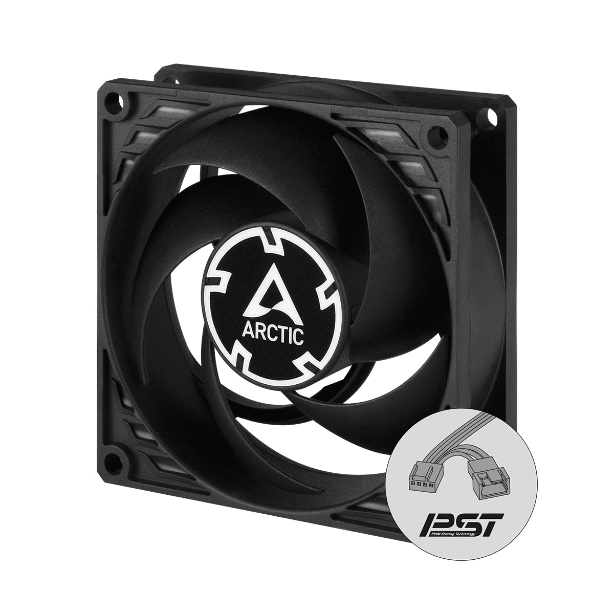 Arctic P8 PWM PST CO 80mm High Performance PC Cooling Fan - Black | for Computer Case, CPU Cooler & Gaming Rig Cooling Solutions