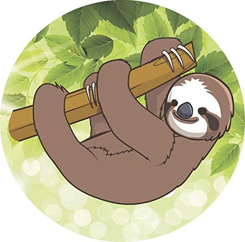 Sloth-Themed Double-Sided Glass Door Safety Decals - 2-Pack Anti-Collision Stickers for Home & Office Windows - Prevent Accidents with Cute Sloth Design