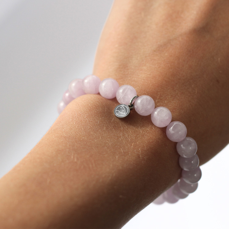 Natural Kunzite Gemstone Bracelet for Women - Healing Crystal Jewelry for Stress Relief & Positive Energy | Perfect for Meditation, Yoga & Spiritual Gifts