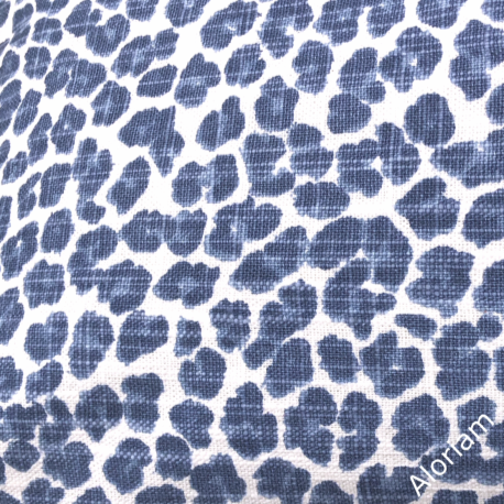 Conan Blue & White Leopard Print Pillow Cover - Decorative Throw Pillow Case for Sofa, Bed, Couch - 18x18 Inches - Bohemian Home Decor for Living Room, Bedroom, Dorm