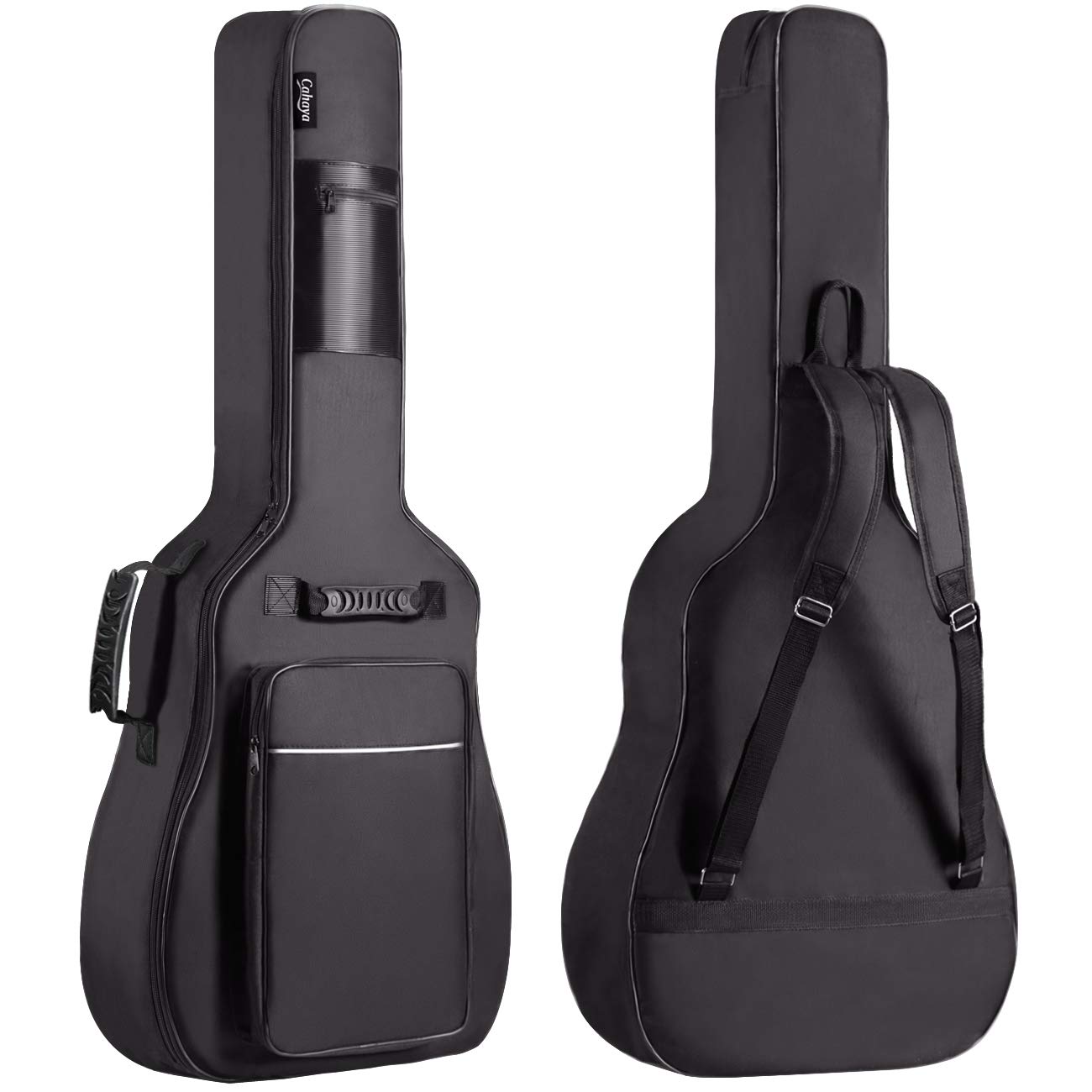 Premium CAHAYA Acoustic Guitar Bag - Thick Padded 0.5in Sponge, Water Resistant Case for 40-42 Inch Guitars | Perfect for Travel, Gig & Storage Protection