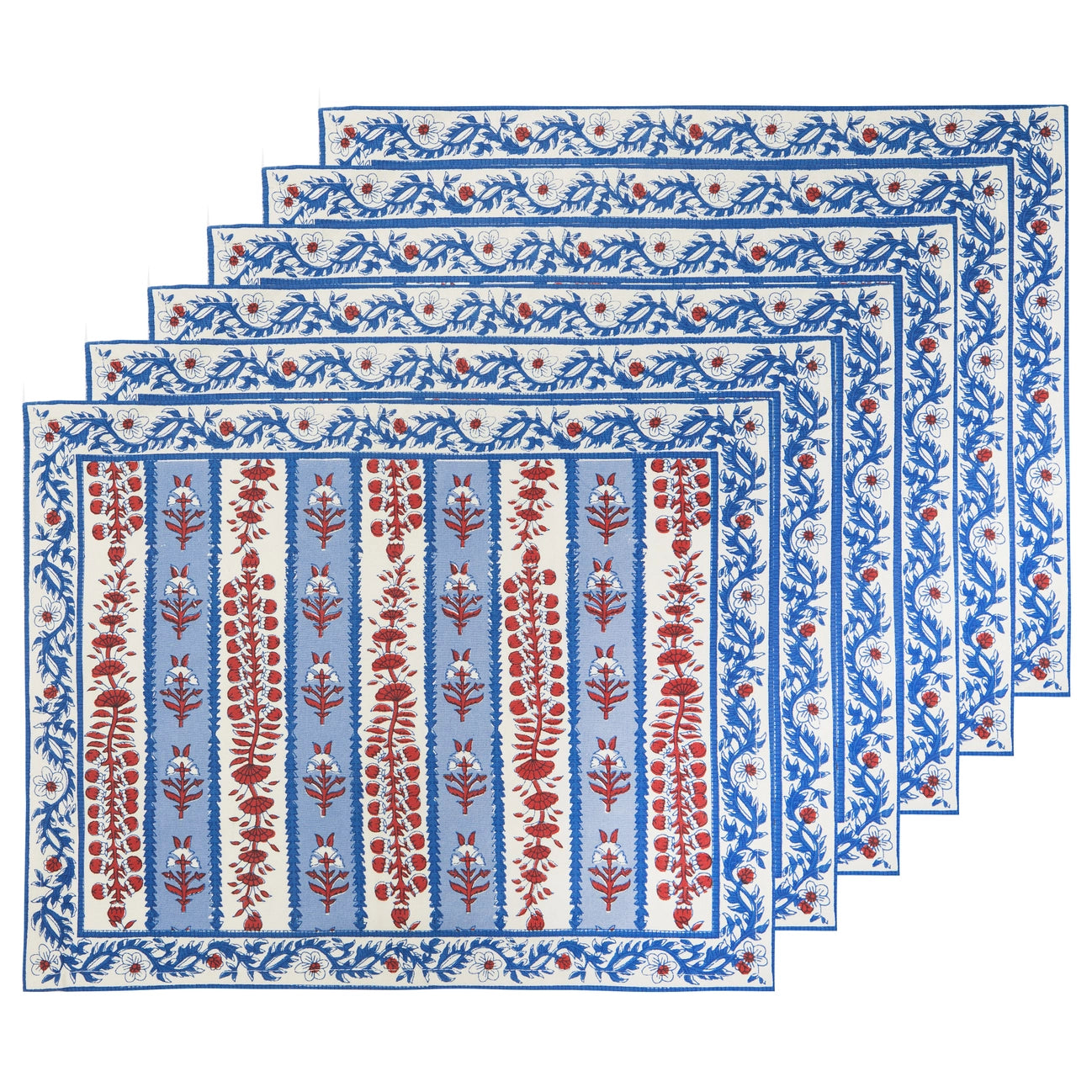 Avignon Blue & Red Collection - Elegant Home Decor & Gift Set for Living Room, Bedroom, or Office | Perfect for Modern & Classic Interiors