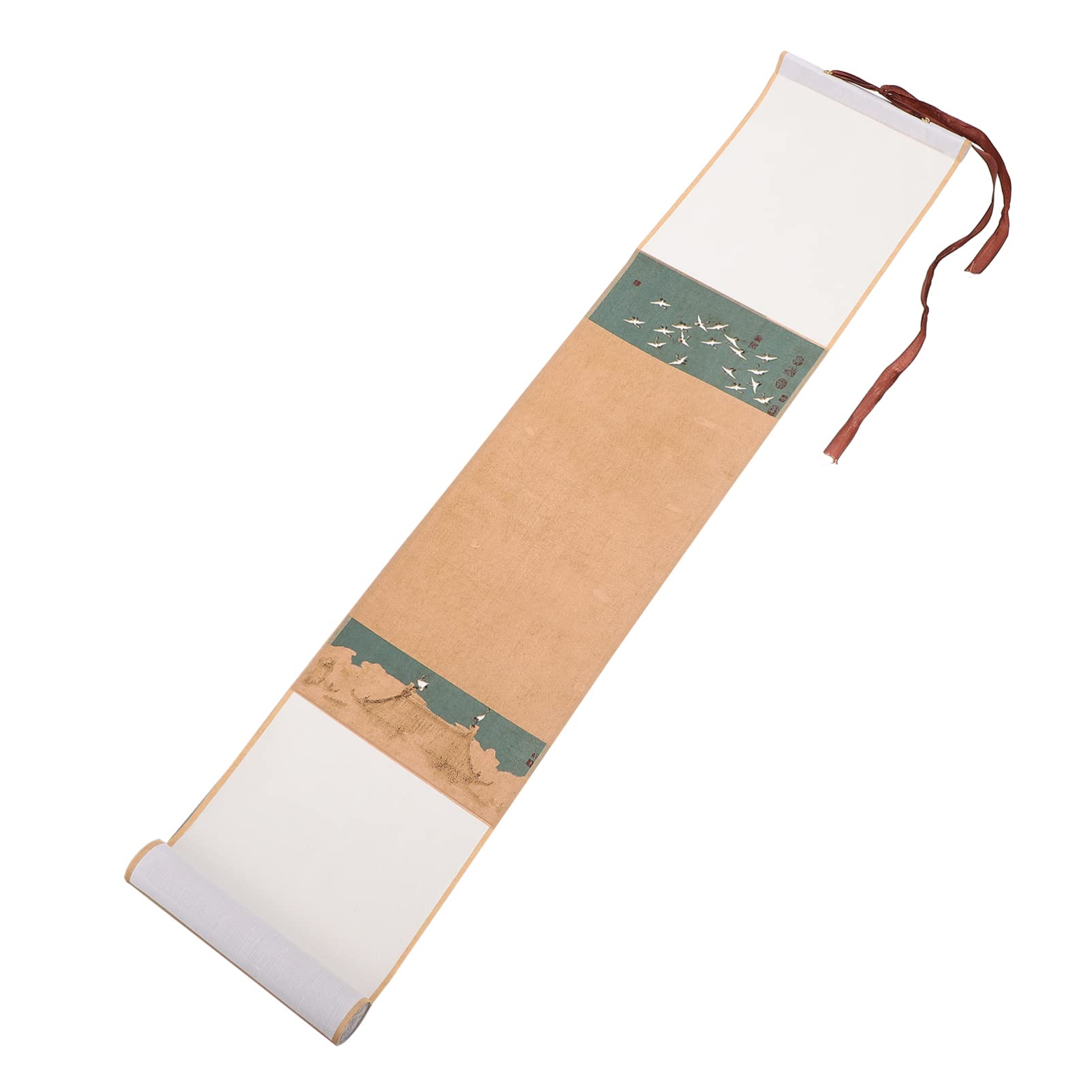 VICASKY 1-Piece Blank Rice Paper Scroll for Calligraphy, Drawing & Painting - Chinese Chunlian Couplets Paper - Kids Art Supplies & Wall-Mounted Exercise Book - Perfect for Chinese New Year Decor, Home Schooling & Children's Art Projects