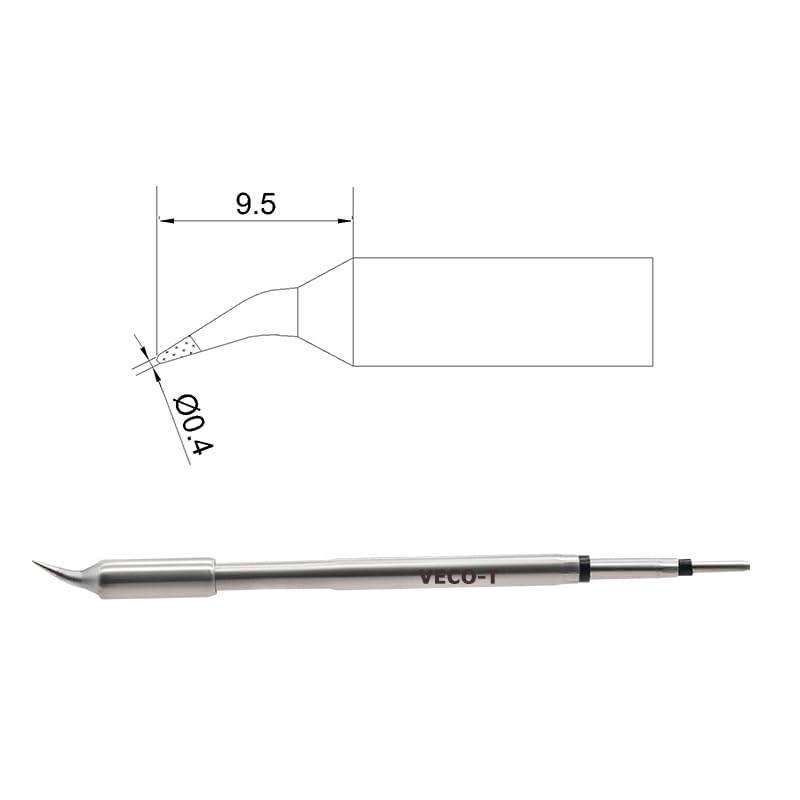 High-Quality C245-JS Soldering Iron Tips - Replacement Tip for C245-029, Constant Temperature Solder Iron Head Compatible with T245 Soldering Station Tools - Perfect for Electronics Repair, DIY Projects & PCB Work