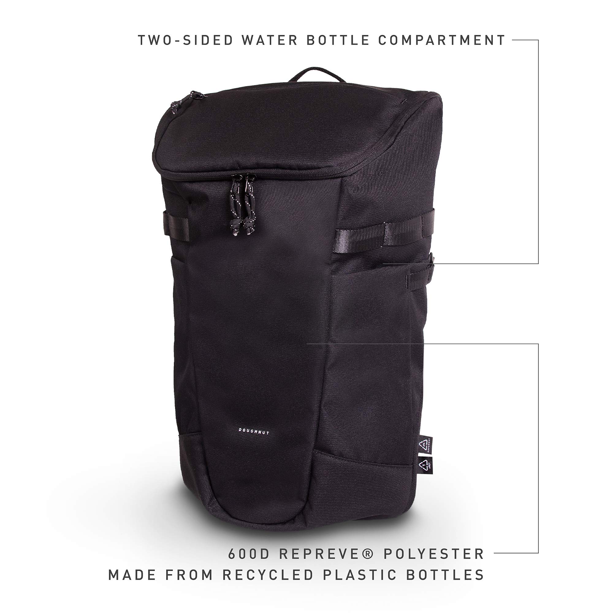 **Doughnut Nomad Series Pathfinder 25L 2-in-1 Camping Chair & Backpack - Lightweight Hiking Daypack for Outdoor Adventures, Travel & Daily Use (Black)**    **Usage Scenarios:** Perfect for camping, hiking, travel, festivals, commuting, and everyday carry.