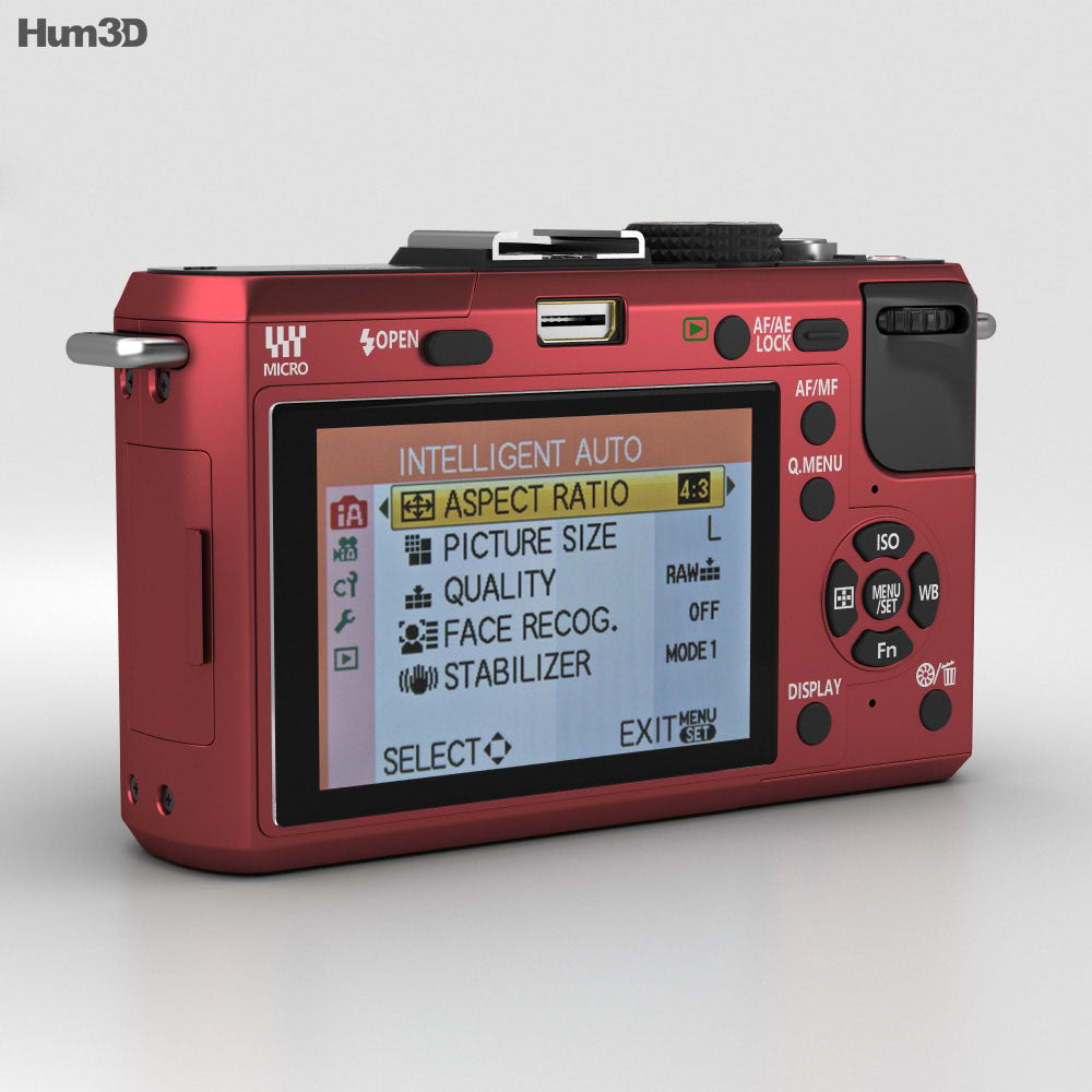 Panasonic Lumix DMC-GF1 12.1MP Mirrorless Digital Camera with Interchangeable Lenses (Red) - Perfect for Travel Photography, Vlogging & Street Shooting