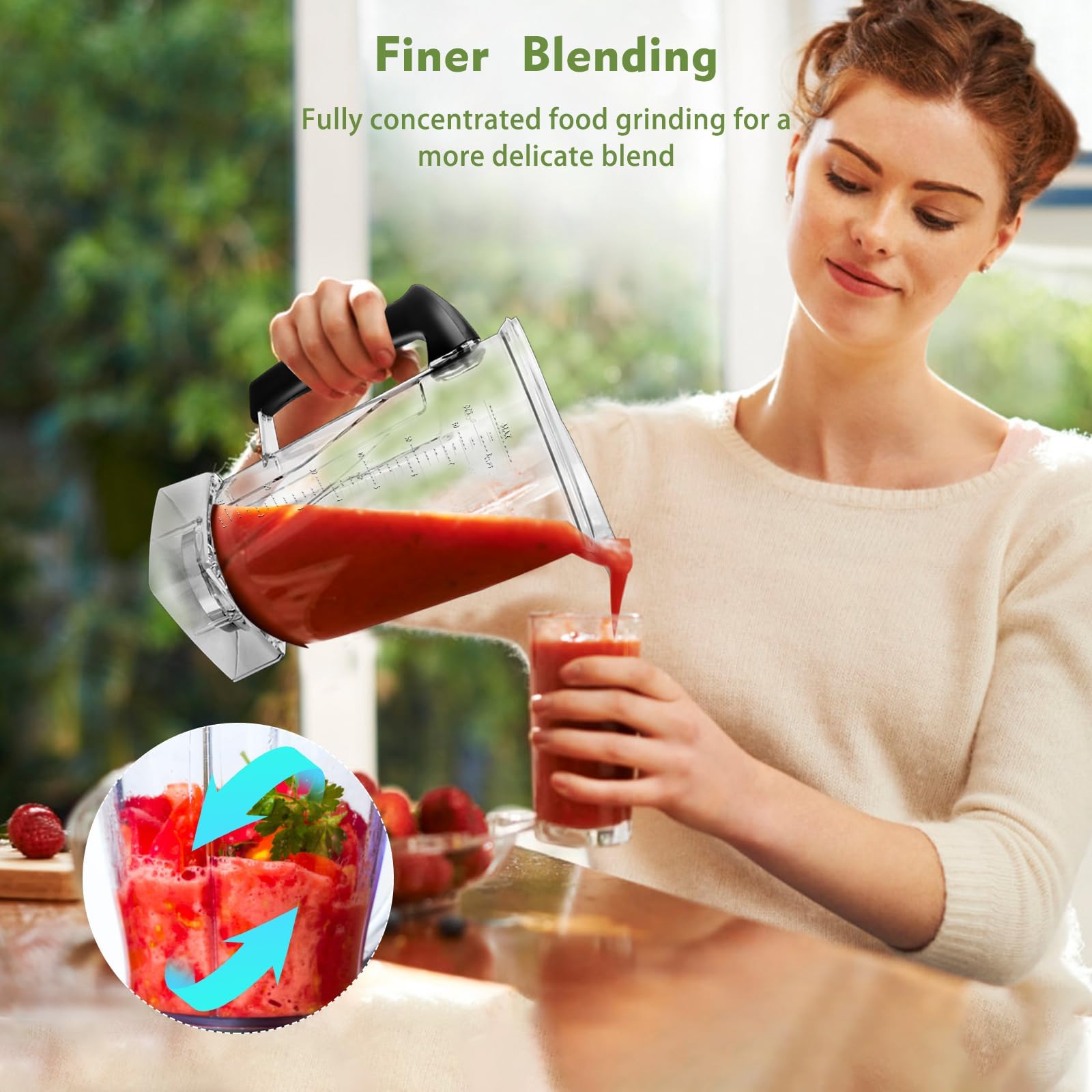 Leepenk 64OZ 5200 Blender Pitcher Replacement for Vitamix Classic C-Series - Compatible with 5200 6300 5000 5500 4200 4500 750 60865 62827 Models - High-Performance Blender Cup with Blade Assembly - Perfect for Smoothies, Soups, Nut Butters & Meal Prep