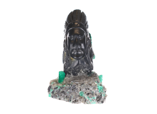 Colombian Emerald Red Skin Indian Rough Crystal Sculpture - Handcrafted Gemstone Art for Home Decor, Meditation & Spiritual Healing