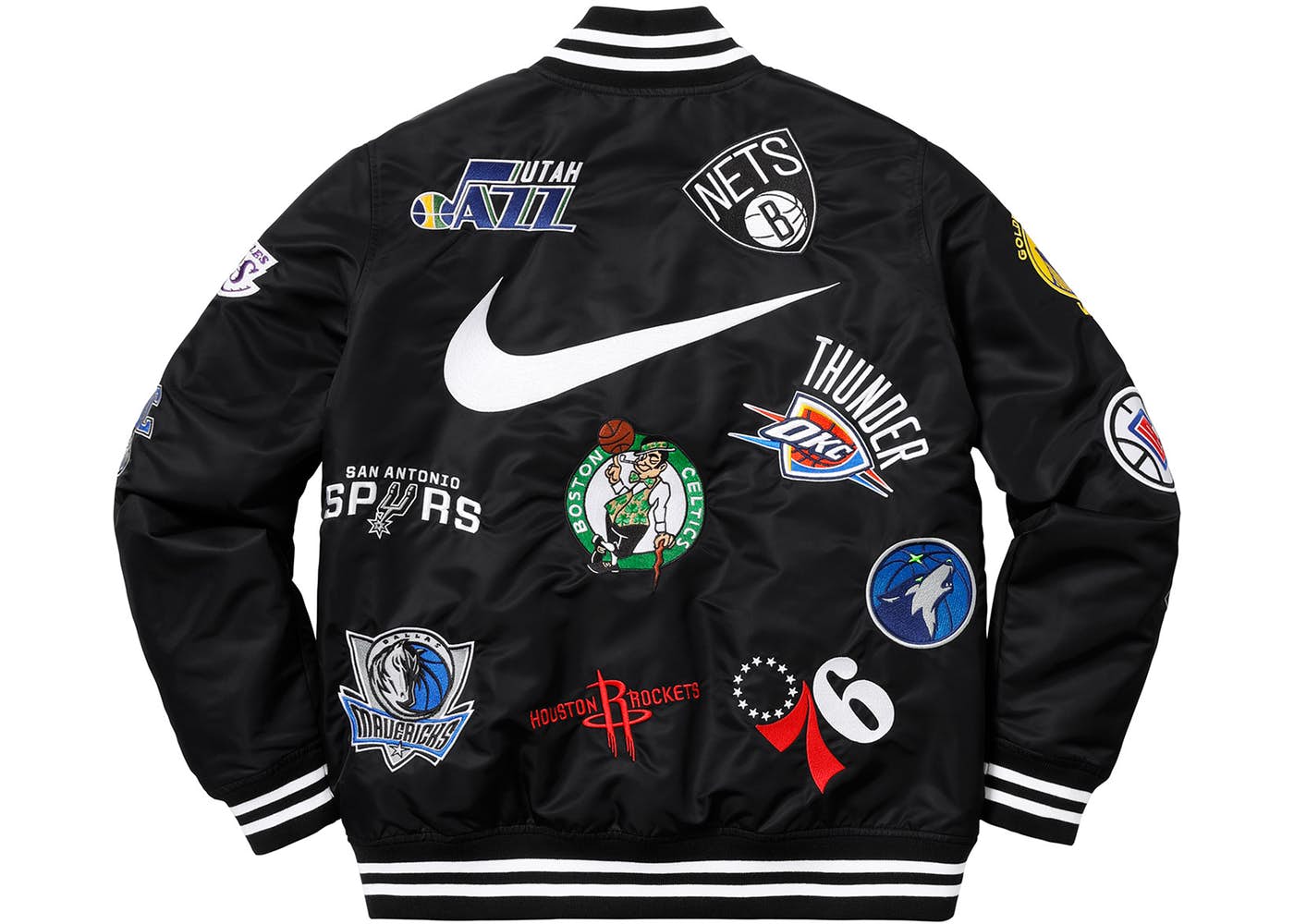 Supreme Nike NBA Teams Warm Up Jacket - Black Basketball Training Jacket for Men & Women | Perfect for Gym, Streetwear & Sports Fans
