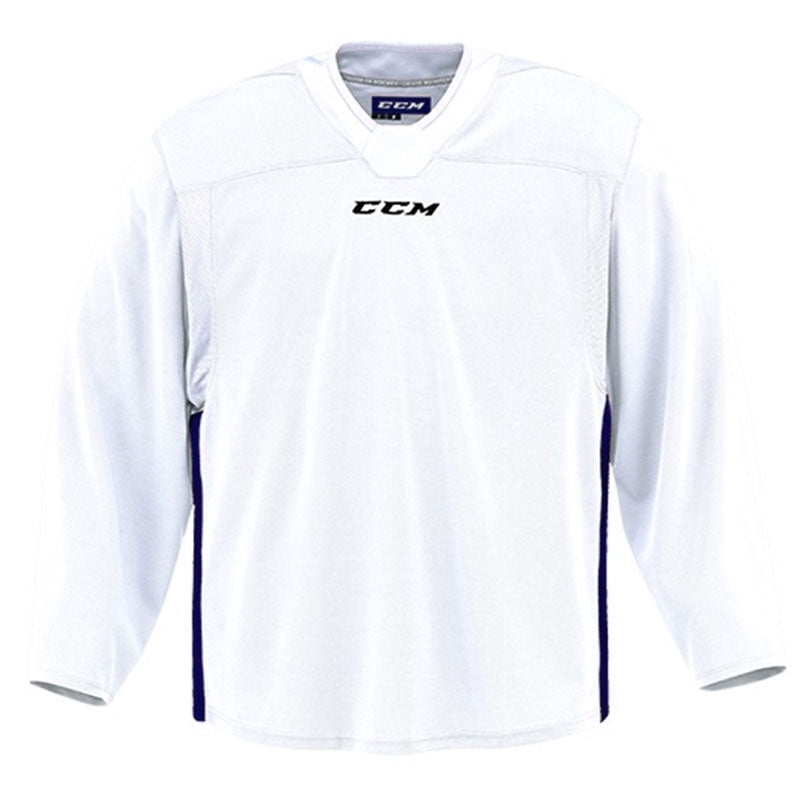 CCM Quicklite 6000 White Navy Hockey Practice Jersey - Lightweight Breathable Hockey Uniform for Training & Games - Perfect for Ice Hockey Players & Teams