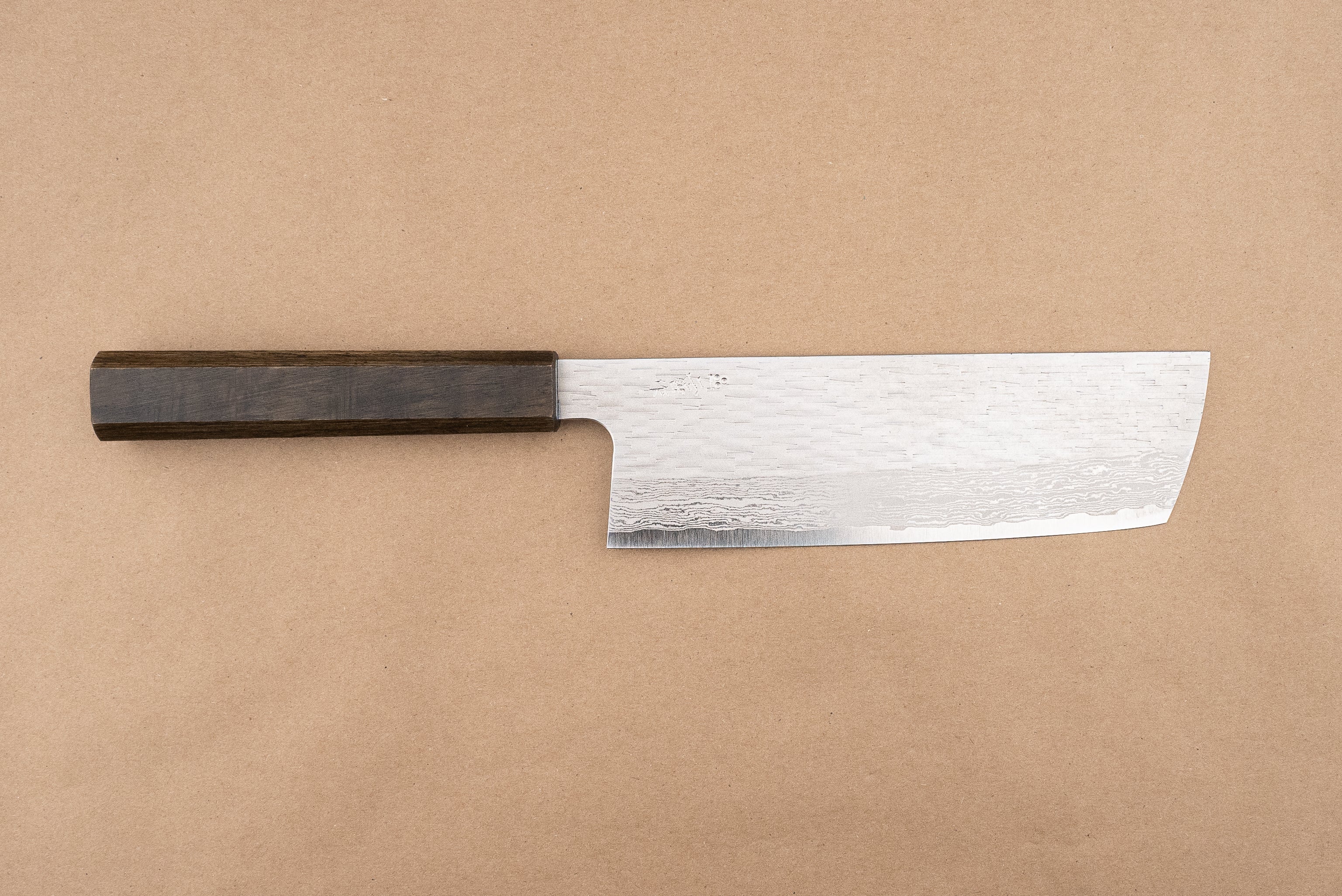 Nigara VG XEOS Tsuchime Damascus Nakiri Knife 180mm - Japanese Chef Knife for Precision Vegetable Cutting, Slicing & Chopping - Perfect for Home Cooks & Professional Kitchens