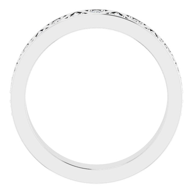 0.26 Carat Round Diamond Eternity Band - 14K White Gold Wedding Ring for Women, Perfect for Anniversaries, Engagements & Special Occasions
