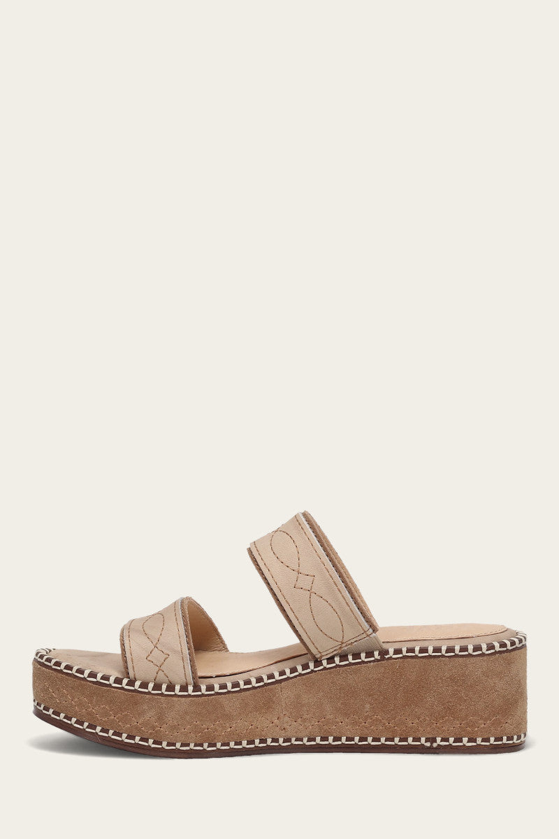 Joy Woodstock 2 Band Platform Slide Sandals - Comfortable Summer Casual Shoes for Women - Perfect for Beach, Pool, and Outdoor Wear