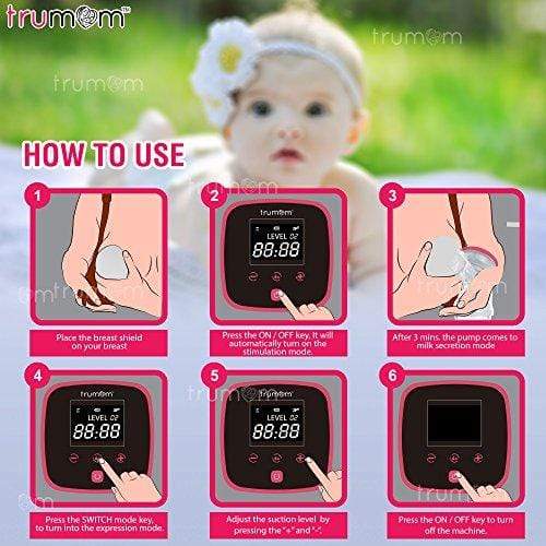 Trumom USA Elite Double Electric Breast Pump - Hands-Free, Portable, Efficient for Working Moms & Nursing at Home or On-the-Go