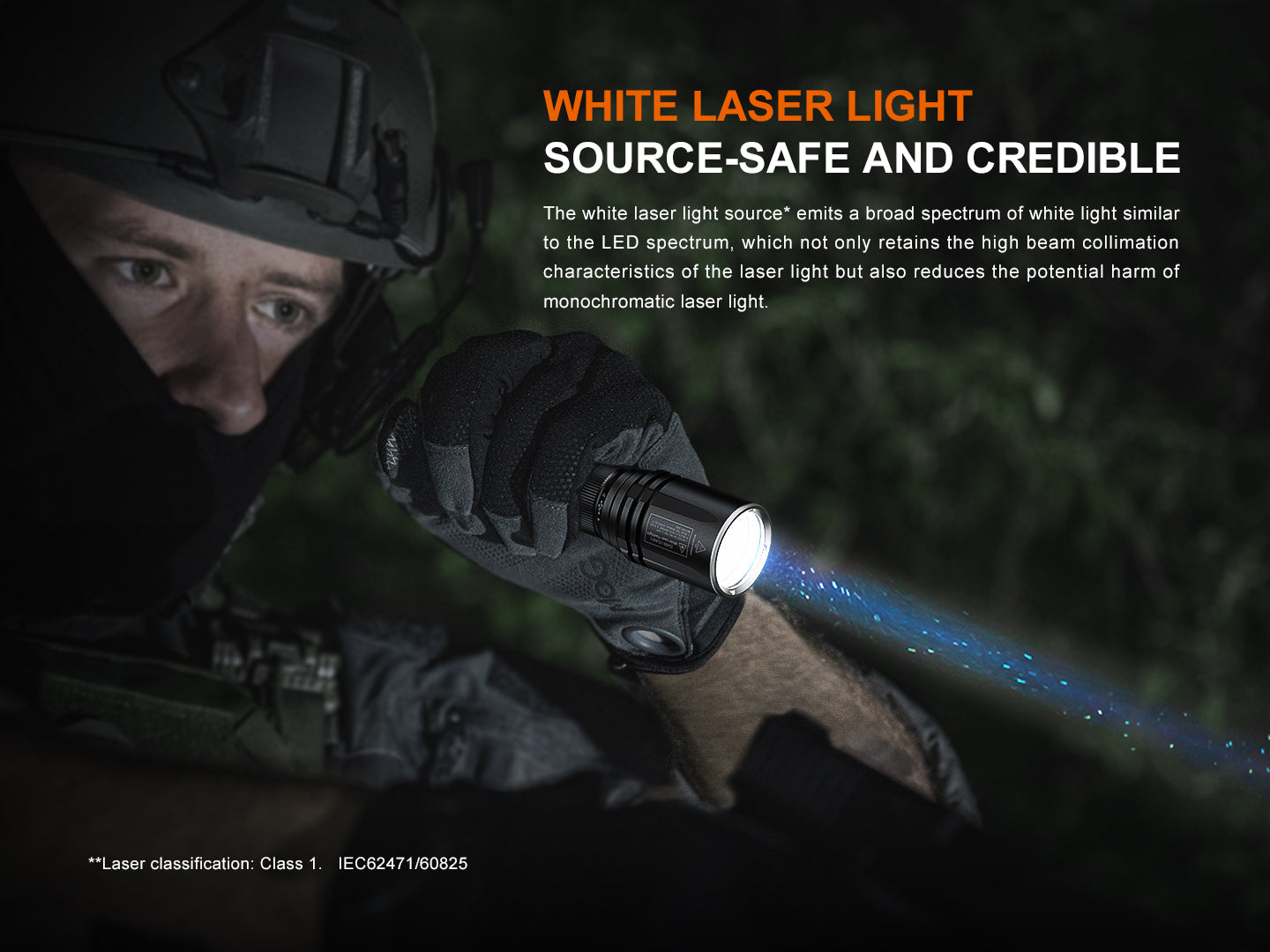 Fenix TK30R Tactical Flashlight with White Laser - 2000 Lumens, USB Rechargeable, IP68 Waterproof - Perfect for Hunting, Camping & Emergency Situations