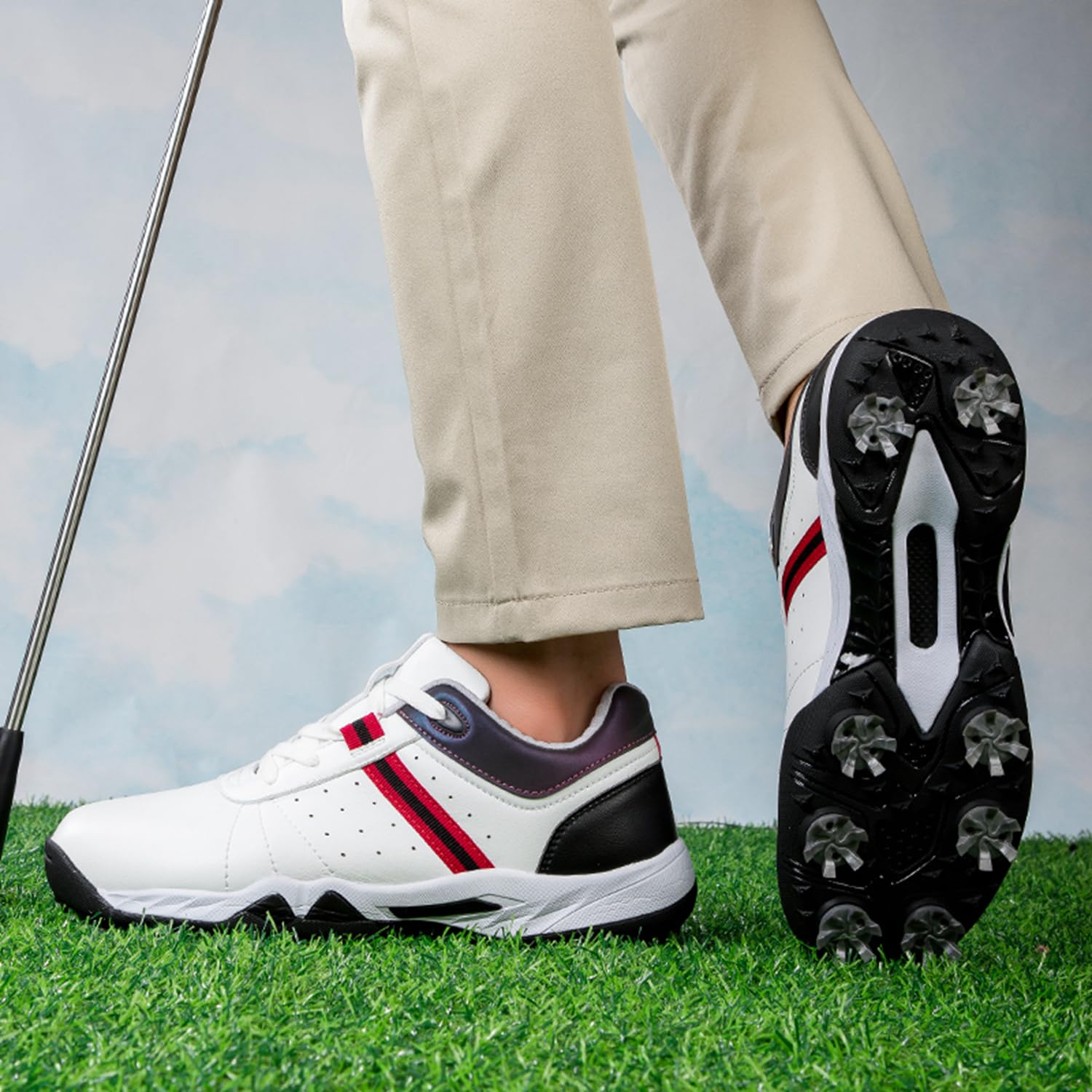 Women's Waterproof Golf Shoes with Spikes - Breathable for Outdoor Sports