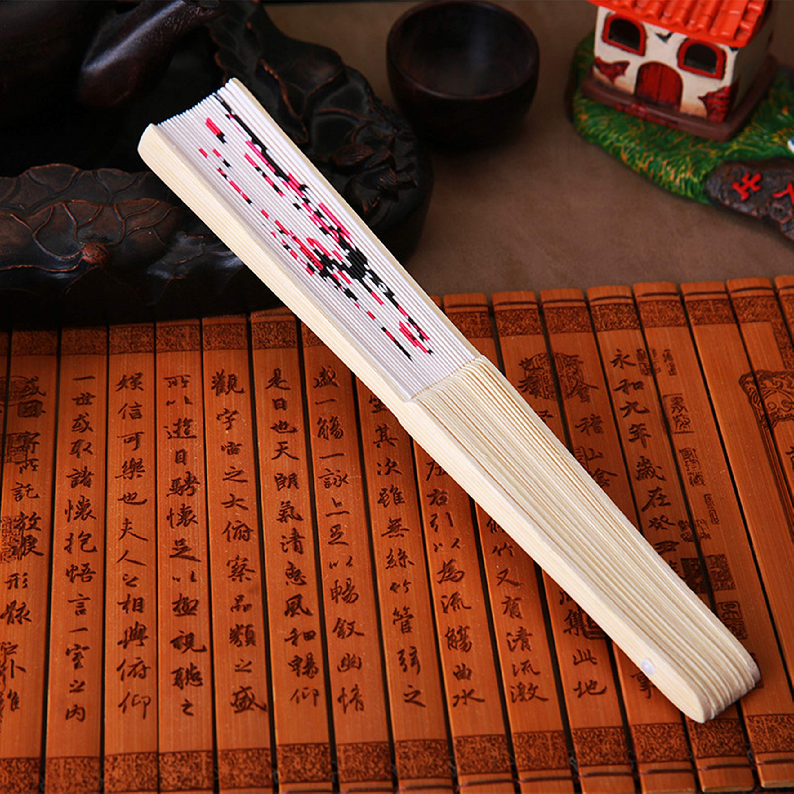 Elegant Cherry Blossom Silk Folding Hand Fan - Wedding Favors, Party Gifts for Women, DIY Decoration for Church Events & Music Festivals | Perfect for Bridal Showers, Asian-Themed Weddings & Summer Outdoor Celebrations