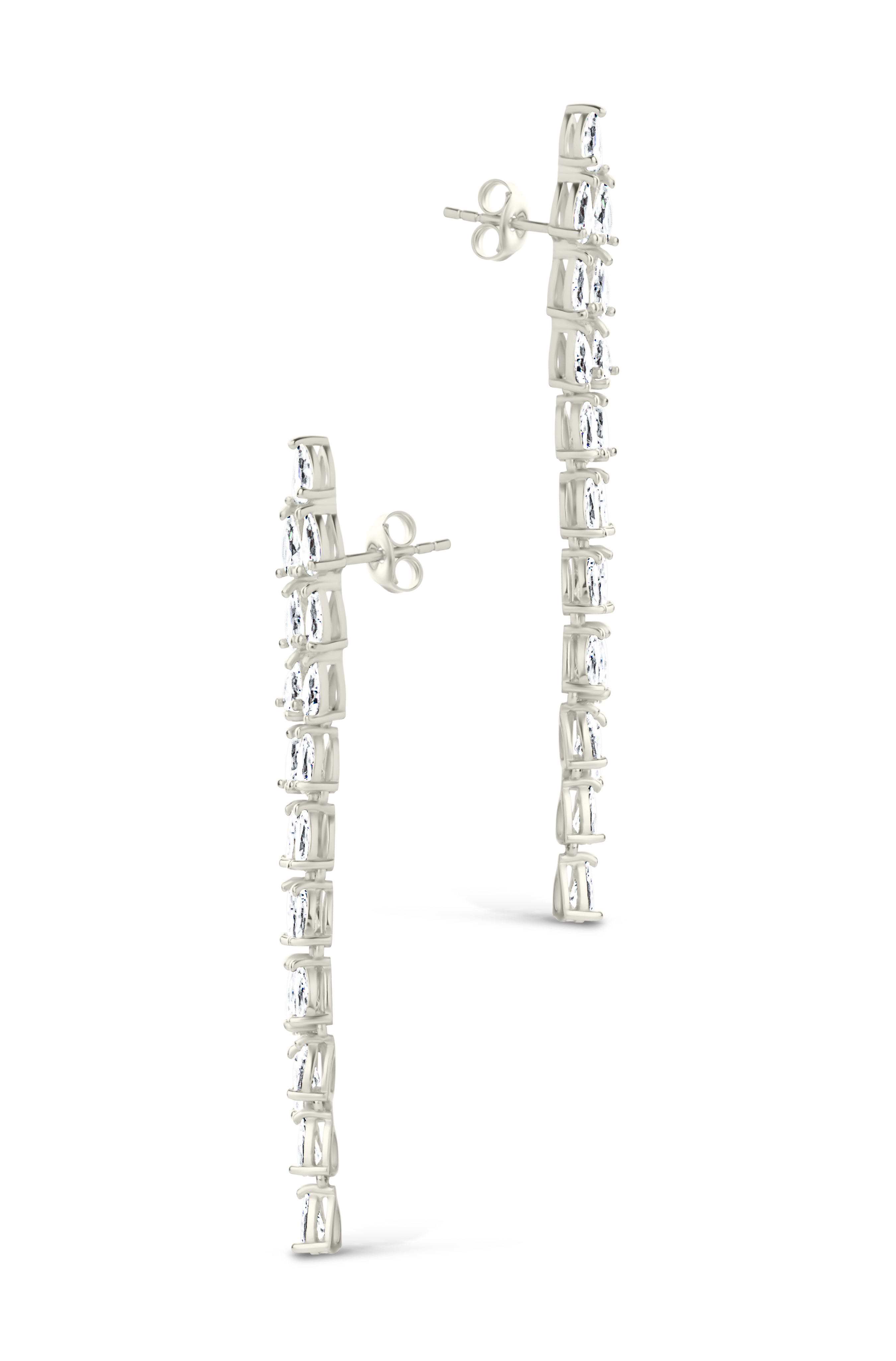 Jane CZ Layered Drop Stud Earrings for Women - Sparkling Cubic Zirconia Dangle Earrings - Perfect for Parties, Weddings & Everyday Wear