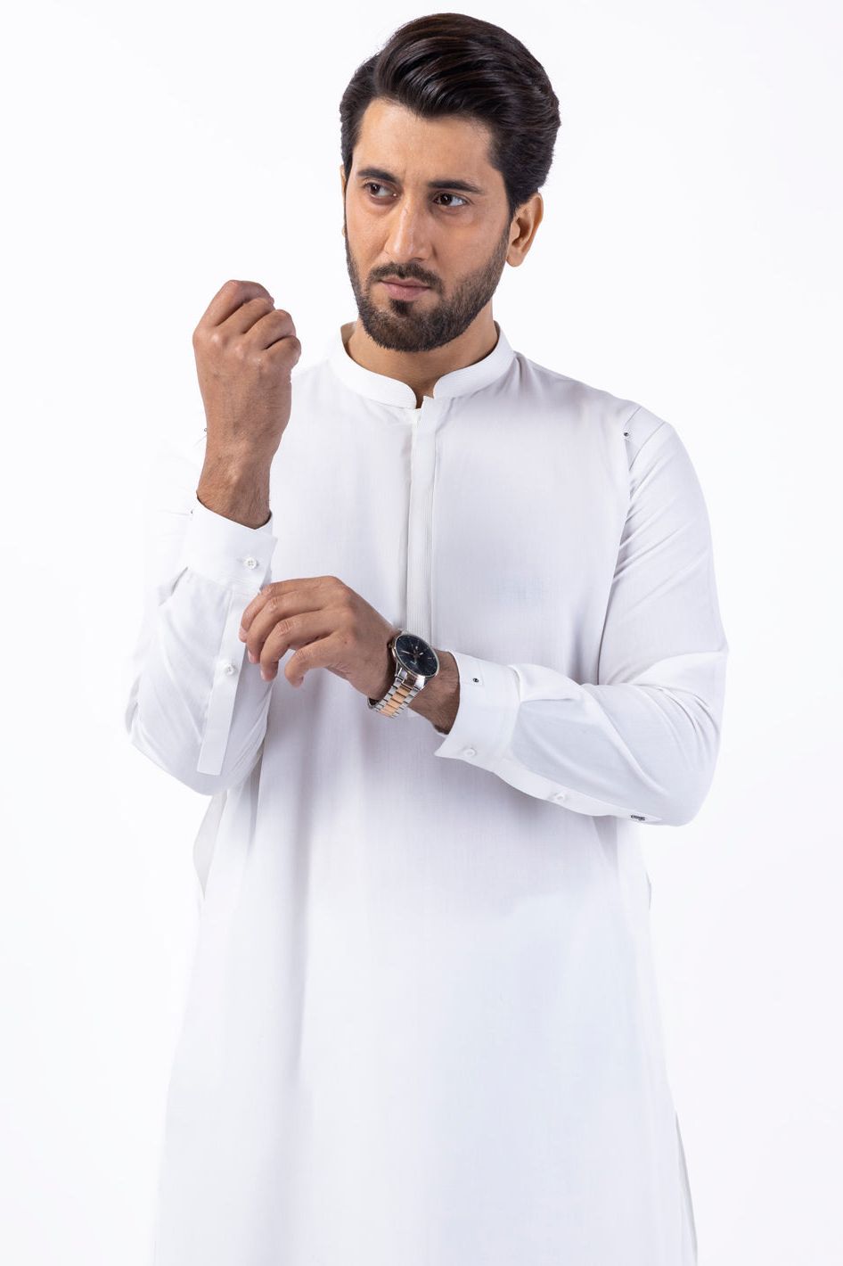 Premium Blended White Kameez Shalwar Outfit Set - Traditional Pakistani Dress for Women - Perfect for Eid, Weddings & Special Occasions