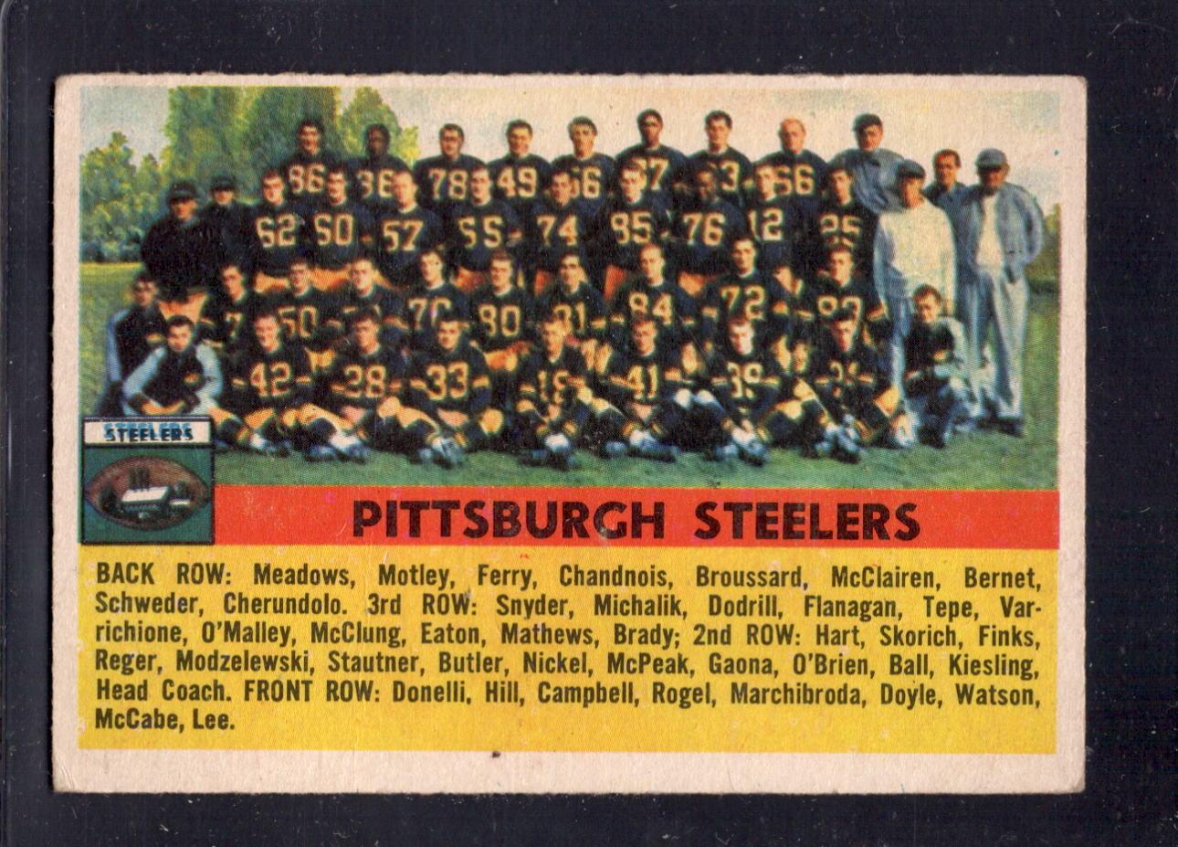 1956 Topps #63 Pittsburgh Steelers Team Photo Vintage Football Card - Perfect for Collectors, Sports Memorabilia & NFL Fans