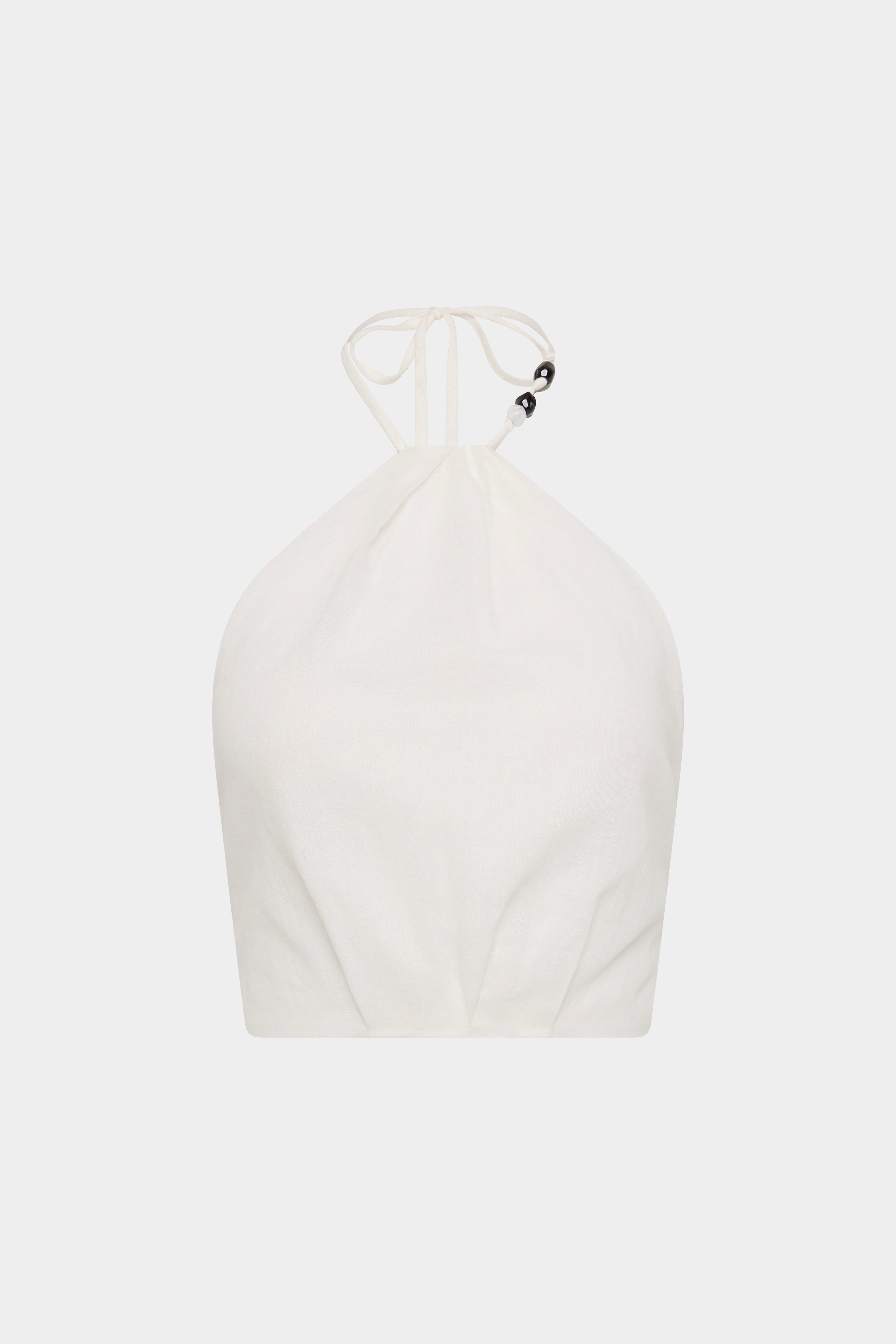 Azura Tie Top Ivory - Elegant Women's Blouse for Casual & Office Wear | Perfect for Summer Outfits & Layering