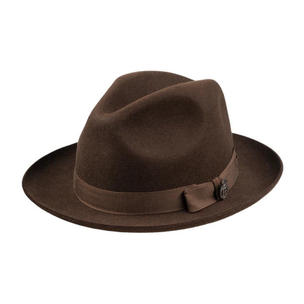Christy's Epsom Racing Trilby Hat in Sable - Classic British Style for Horse Racing, Weddings & Formal Events