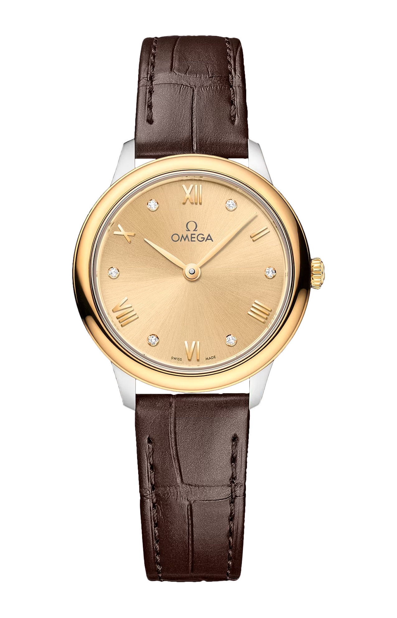 Omega De Ville Prestige Ladies Watch - 18K Yellow Gold & Stainless Steel Luxury Timepiece | Perfect for Business Meetings, Formal Events & Special Occasions