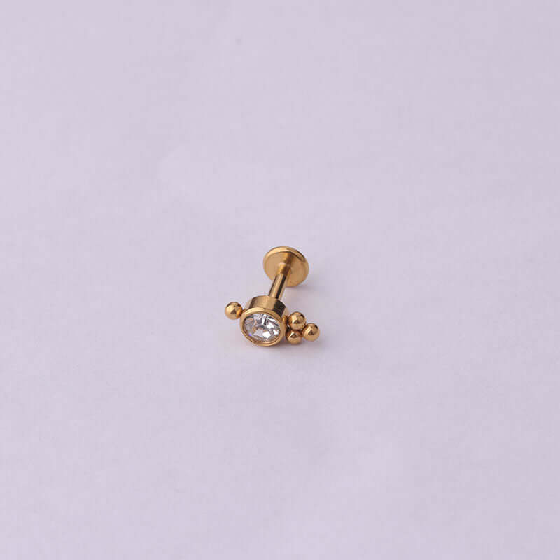 16G Cartilage Flat Back Labret Stud Earrings - Surgical Steel Push Pin for Helix, Tragus, Conch Piercings | Perfect for Everyday Wear & Professional Settings