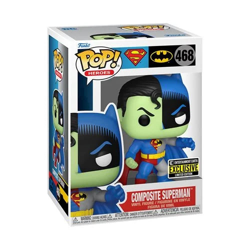 DC Comics Composite Superman Pop! Vinyl Figure - Entertainment Earth Exclusive #468 - Collectible Funko Pop for Superhero Fans & Comic Book Collectors - Perfect for Display, Gifts, and Home Decor