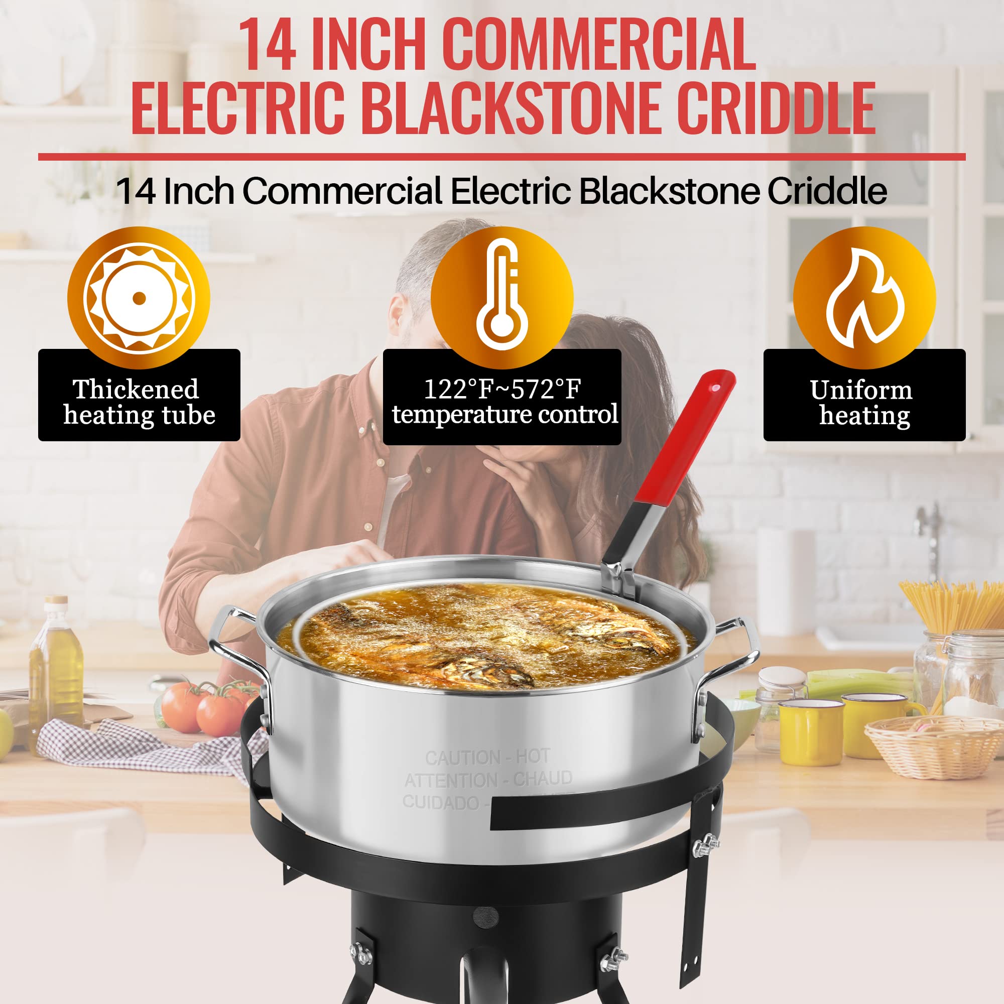 Outdoor Propane Fish Fryer Kit - 50,000 BTU Heavy Duty Aluminum Seafood Boiler with Crawfish Cooker Pot & Basket, 10 Quart Capacity - Perfect for Backyard BBQs, Camping Trips & Seafood Parties