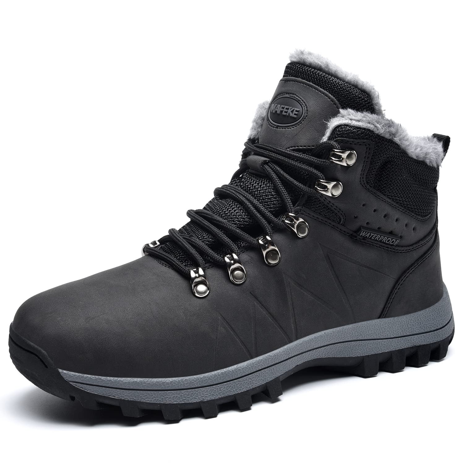 **Impdoo Men's & Women's Winter Snow Boots - Waterproof, Fur Lined, Non-Slip Hiking Boots for Cold Weather (US 4-14.5) - Ideal for Snow, Ice, and Outdoor Adventures**