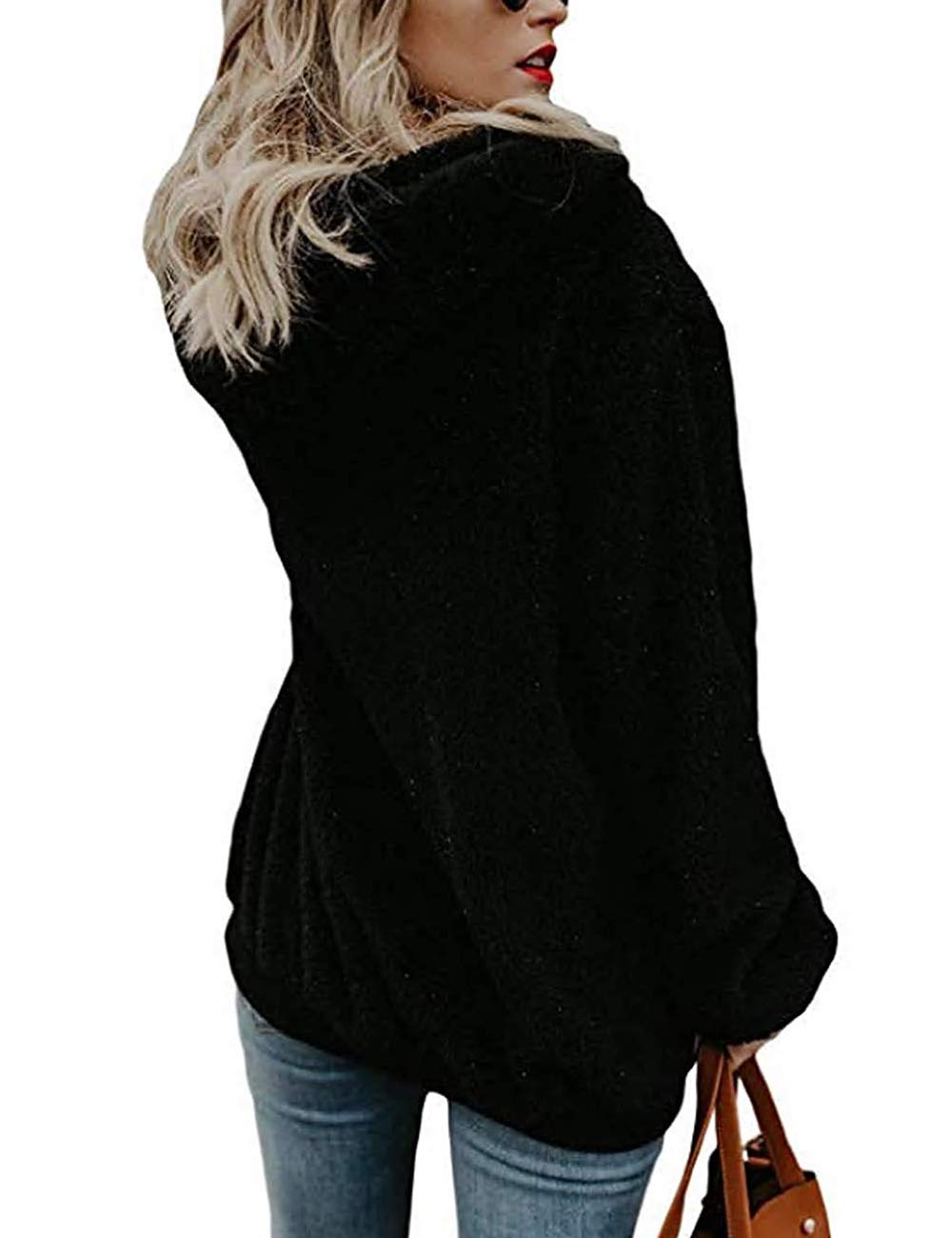 iWoo Women's Fleece Hoodie - Warm Winter & Fall Pullover - Long Sleeve Solid Color Casual Sweatshirt - Perfect for Outdoor Activities, Lounging & Cold Weather Fashion